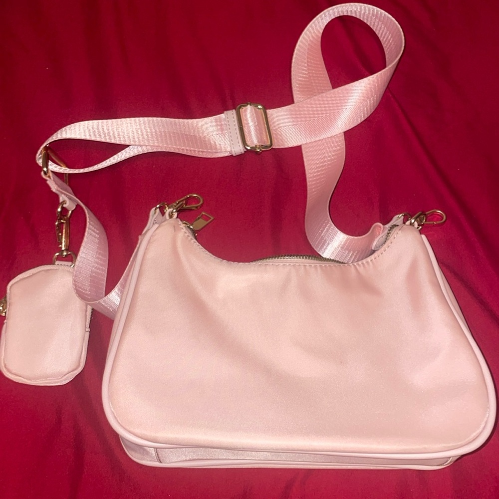 Baby pink crossbody bag